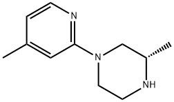 Piperazine, 3-methyl-1-(4-methyl-2-pyridinyl)-, (3S)- Structure