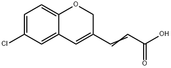 2-Propenoic acid, 3-(6-chloro-2H-1-benzopyran-3-yl)- Structure