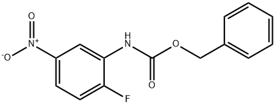 Carbamic acid, (2-fluoro-5-nitrophenyl)-, phenylmethyl ester (9CI) Structure