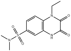 6-Quinoxalinesulfonamide, 1-ethyl-1,2,3,4-tetrahydro-N,N-dimethyl-2,3-dioxo- Structure