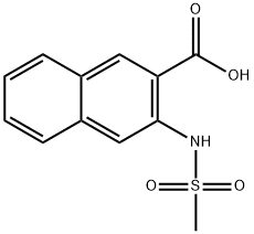 2-Naphthalenecarboxylic acid, 3-[(methylsulfonyl)amino]- Structure