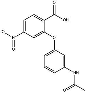 Benzoic acid, 2-[3-(acetylamino)phenoxy]-4-nitro- 구조식 이미지