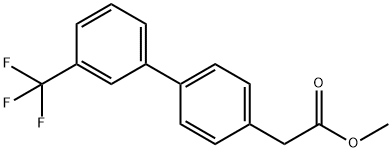 [1,1'-Biphenyl]-4-acetic acid, 3'-(trifluoromethyl)-, methyl ester Structure