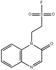 1(2H)-Quinoxalineethanesulfonyl fluoride, 2-oxo- Structure