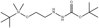 N'-[2-(tert-Butyl-dimethyl-silanyloxy)-ethyl]-hydrazinecarboxylic acid tert-butyl ester 구조식 이미지
