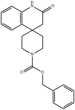 Spiro[piperidine-4,4'(1'H)-quinoline]-1-carboxylic acid, 2',3'-dihydro-2'-oxo-, phenylmethyl ester 구조식 이미지