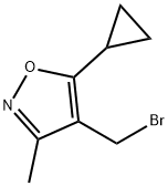 Isoxazole, 4-(bromomethyl)-5-cyclopropyl-3-methyl- Structure