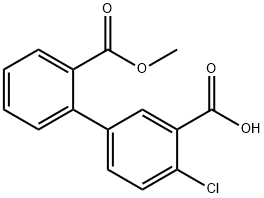 [1,1'-Biphenyl]-2,3'-dicarboxylic acid, 4'-chloro-, 2-methyl ester Structure