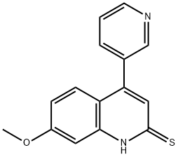 2(1H)-Quinolinethione, 7-methoxy-4-(3-pyridinyl)- Structure