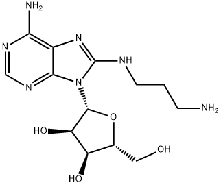 Adenosine, 8-[(3-aminopropyl)amino]- (9CI) 구조식 이미지