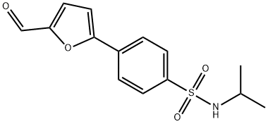 Benzenesulfonamide, 4-(5-formyl-2-furanyl)-N-(1-methylethyl)- Structure