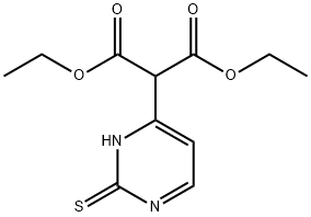 Propanedioic acid, 2-(2,3-dihydro-2-thioxo-4-pyrimidinyl)-, 1,3-diethyl ester Structure