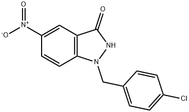 1-(4-Chloro-benzyl)-5-nitro-1,2-dihydro-indazol-3-one 구조식 이미지