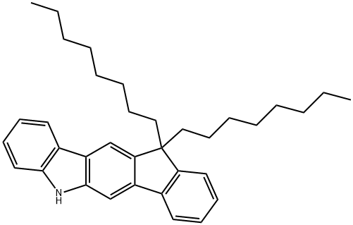 Indeno[1,2-b]carbazole, 5,11-dihydro-11,11-dioctyl- Structure