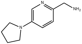 2-Pyridinemethanamine, 5-(1-pyrrolidinyl)- Structure