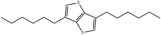 Thieno[3,2-b]thiophene, 3,6-dihexyl- 구조식 이미지