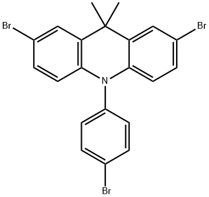 Acridine, 2,7-dibromo-10-(4-bromophenyl)-9,10-dihydro-9,9-dimethyl- Structure