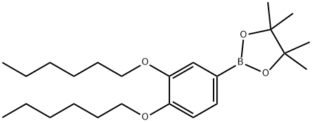 1,3,2-Dioxaborolane, 2-[3,4-bis(hexyloxy)phenyl]-4,4,5,5-tetramethyl- 구조식 이미지