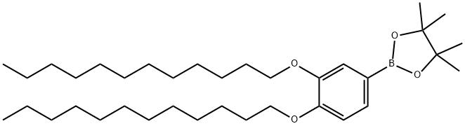 2-[3,4-Bis(dodecyloxy)phenyl]-4,4,5,5-tetramethyl-1,3,2-dioxaborolane 구조식 이미지