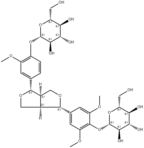 (+)-Mediresinol Di-O-β-D-glucopyranoside Structure