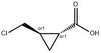 trans-2-(chloromethyl)cyclopropanecarboxylic acid 구조식 이미지