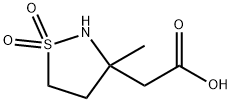 3-Isothiazolidineacetic acid, 3-methyl-, 1,1-dioxide Structure