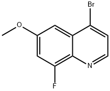 4-Bromo-8-fluoro-6-methoxyquinoline 구조식 이미지