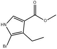 1H-Pyrrole-3-carboxylic acid, 5-bromo-4-ethyl-, methyl ester 구조식 이미지