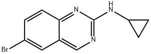 2-Quinazolinamine, 6-bromo-N-cyclopropyl- Structure