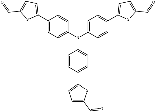 5-[4-[4-(5-formylthiophen-2-yl)-N-[4-(5-formylthiophen-2-yl)phenyl]anilino]phenyl]thiophene-2-carbaldehyde Structure