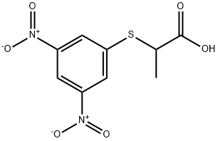 2-[(3,5-dinitrophenyl)thio]propanoic acid Structure