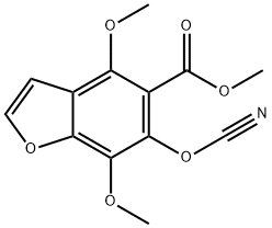 5-Benzofurancarboxylic acid, 6-cyanato-4,7-dimethoxy-, methyl ester Structure