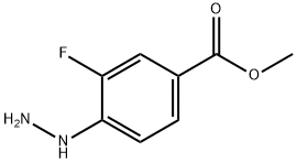 Benzoic acid, 3-fluoro-4-hydrazino-, methyl ester (9CI) Structure