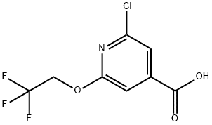 4-Pyridinecarboxylic acid, 2-chloro-6-(2,2,2-trifluoroethoxy)- Structure