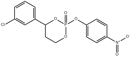 4-(3-Chlorophenyl)-2-(4-nitrophenoxy)-1,3,2-dioxaphosphinane 2-oxide Structure