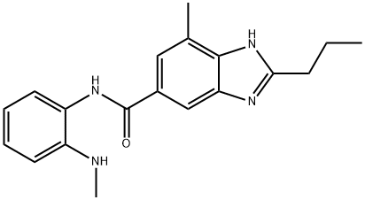 4-methyl-N-(2-(methylamino)phenyl)-2-propyl-1H-benzo[d]imidazole-6-carboxamide Structure