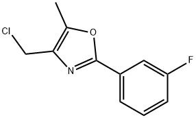 4-(chloromethyl)-2-(3-fluorophenyl)-5-methyl-1,3-oxazole(SALTDATA: FREE) Structure