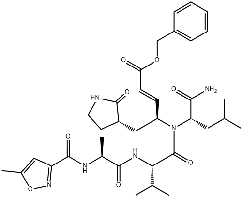 L-Leucinamide, N-[(5-methyl-3-isoxazolyl)carbonyl]-L-al 구조식 이미지