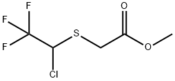Acetic acid, 2-[(1-chloro-2,2,2-trifluoroethyl)thio]-, methyl ester Structure