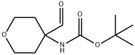 1,1-Dimethylethyl Ester (4-Formyltetrahydro-2H-pyran-4-yl)-carbamic Acid 구조식 이미지