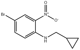 Benzenamine, 4-bromo-N-(cyclopropylmethyl)-2-nitro- Structure