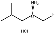 (S)-1-fluoro-4-methylpentan-2-amine HCl 구조식 이미지