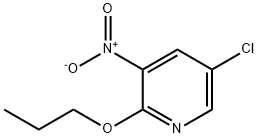 Pyridine, 5-chloro-3-nitro-2-propoxy- Structure