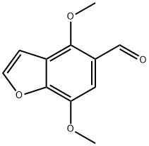 5-Benzofurancarboxaldehyde, 4,7-dimethoxy- 구조식 이미지