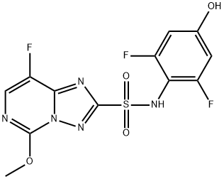 N-(2,6-Difluoro-4-hydroxyphenyl)-8-fluoro-5-methoxy[1,2,4]triazolo[1,5-c]pyrimidine-2-sulfonamide 구조식 이미지