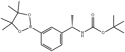 Carbamic acid, [(1S)-1-[3-(4,4,5,5-tetramethyl-1,3,2-dioxaborolan-2-yl)phenyl]ethyl]-, 1,1-dimethylethyl ester (9CI) Structure