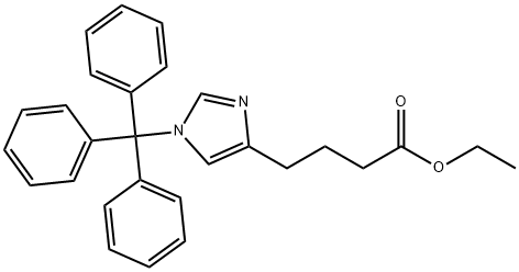 1H-Imidazole-4-butanoic acid, 1-(triphenylmethyl)-, ethyl ester 구조식 이미지