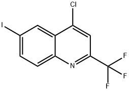 Quinoline, 4-chloro-6-iodo-2-(trifluoromethyl)- Structure