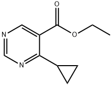 5-Pyrimidinecarboxylic acid, 4-cyclopropyl-, ethyl ester Structure