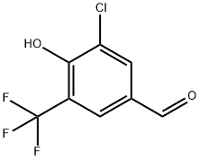 Benzaldehyde, 3-chloro-4-hydroxy-5-(trifluoromethyl)- Structure